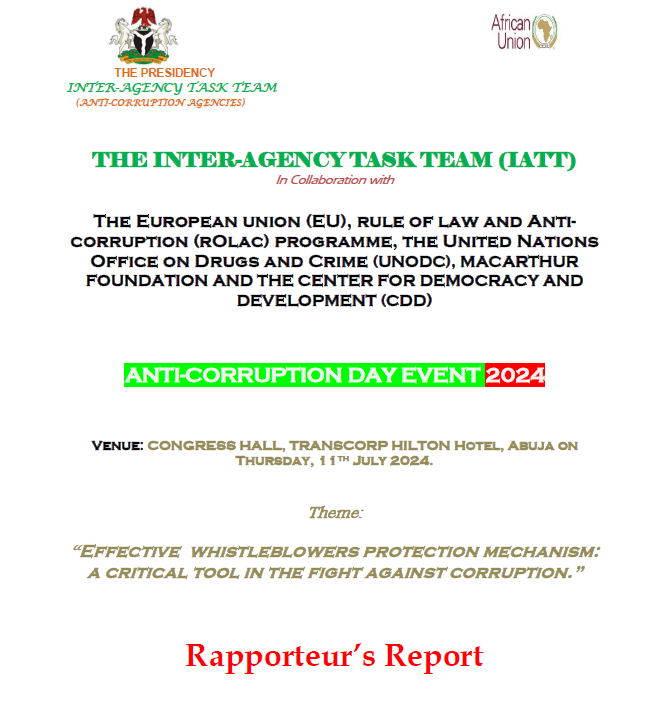 Report on the African Union Anti Corruption Day 2024